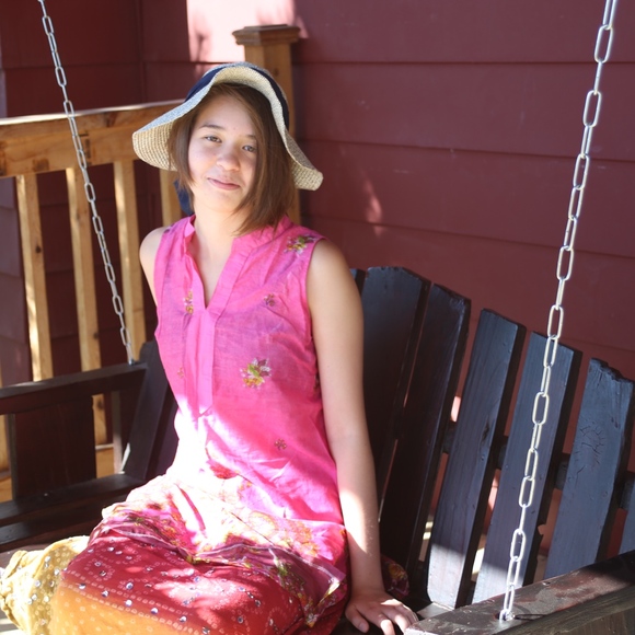 Sleeveless pink Thai Kurti top - Picture 6 of 6